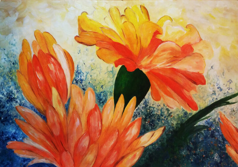 Flowers – oil on canvas