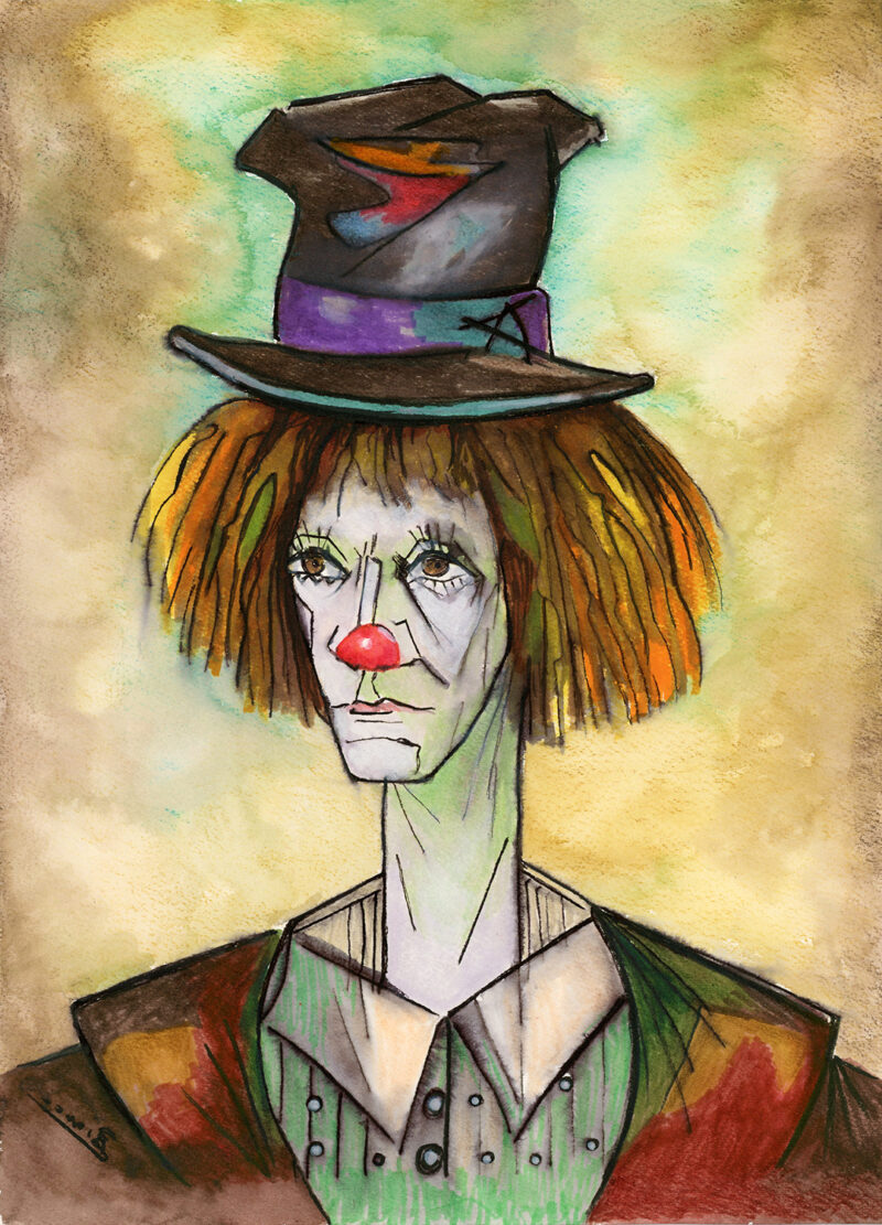 Clown – watercolor